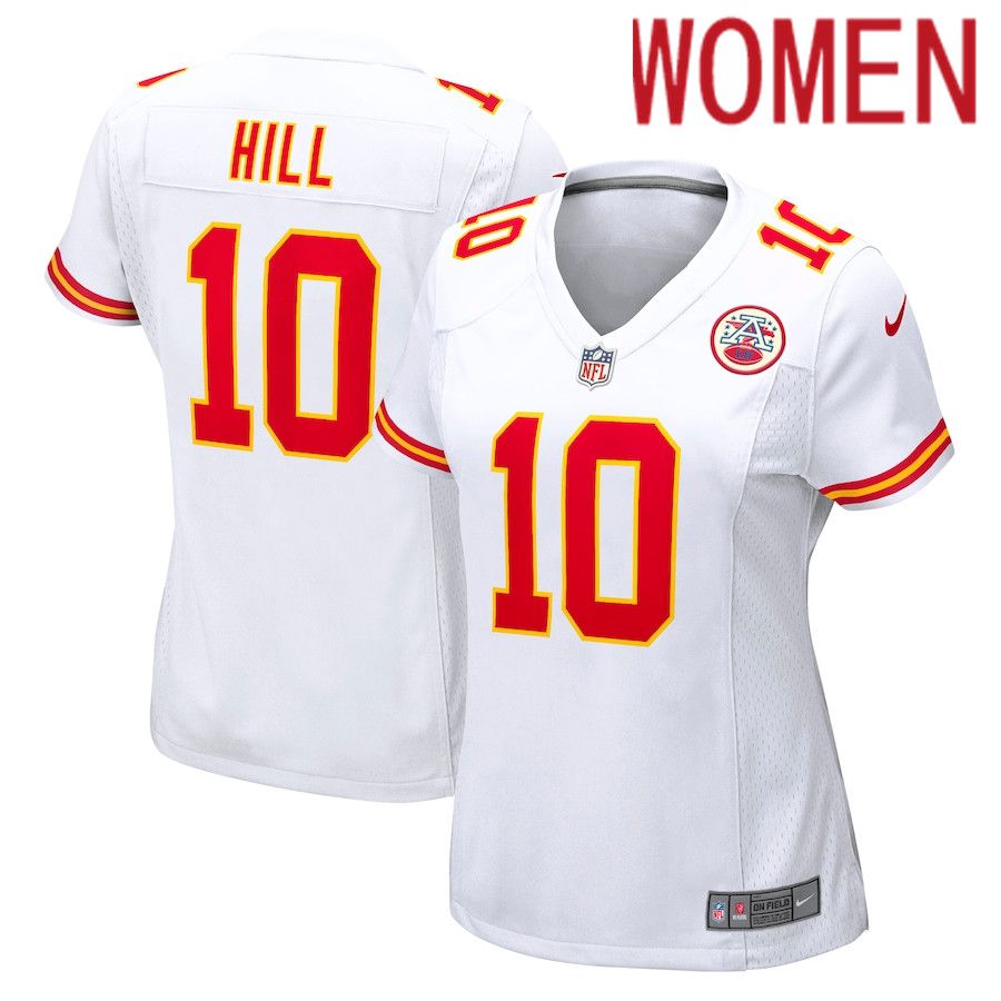 Women Kansas City Chiefs #10 Tyreek Hill Nike White Player Game NFL Jersey
